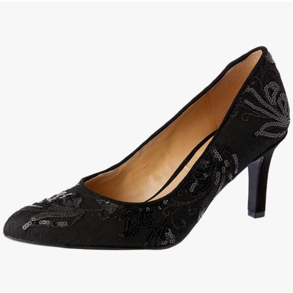 Natalie 2 Black Sequin High Heels